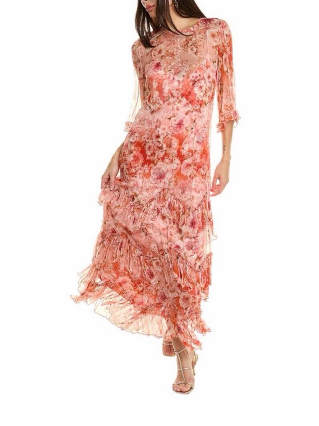 Johnny Was Jade Yours Truly Silk Maxi Dress Large Nwt Floral Boho Romantic